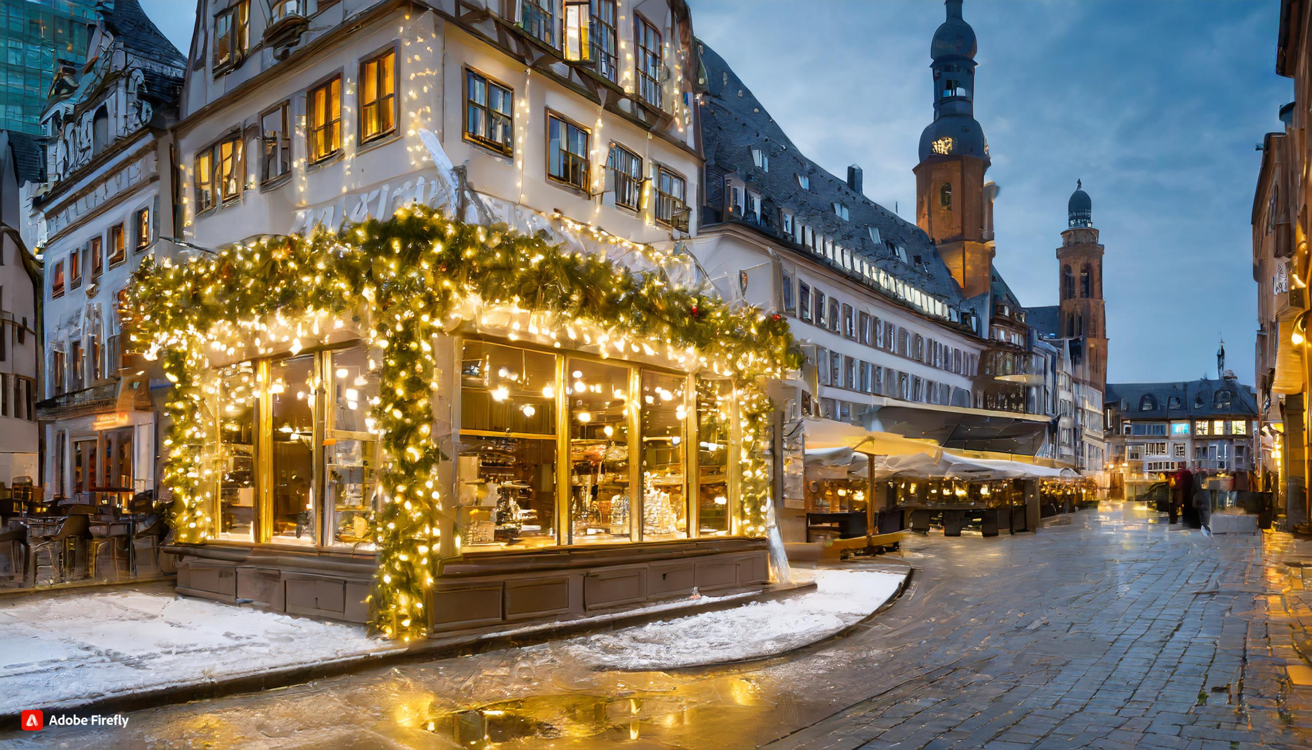 WEihnachten Girlande, Ladengeschäft