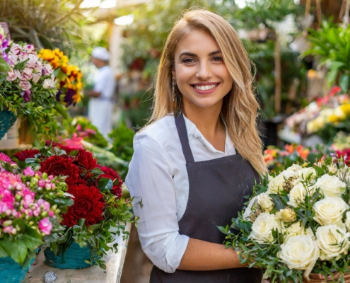 Kronberg Wochenmarkt Blumen Meister